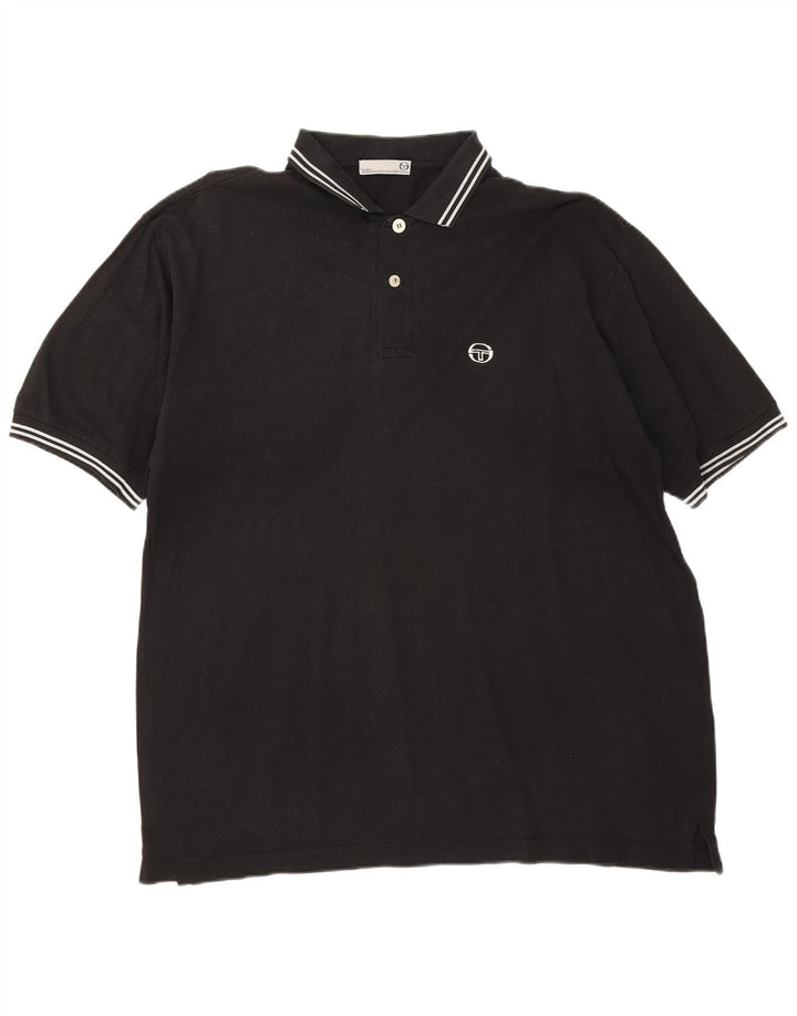 Sergio Tacchini Ανδρικό Πόλο Μπλουζάκι 2XL Μαύρο