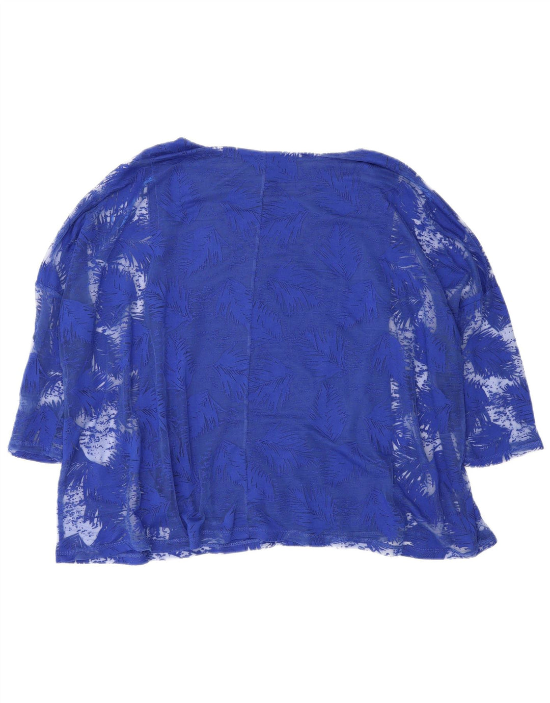 Φάση Οκτώ Γυναικείο Oversized Top 3/4 μανίκι UK 12 Medium Blue Floral