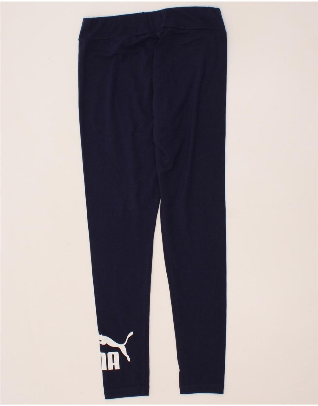 PUMA Womens Graphic Leggings UK 14 Medium Navy Blue Vintage Puma and Second-Hand Puma from Messina Hembry 
