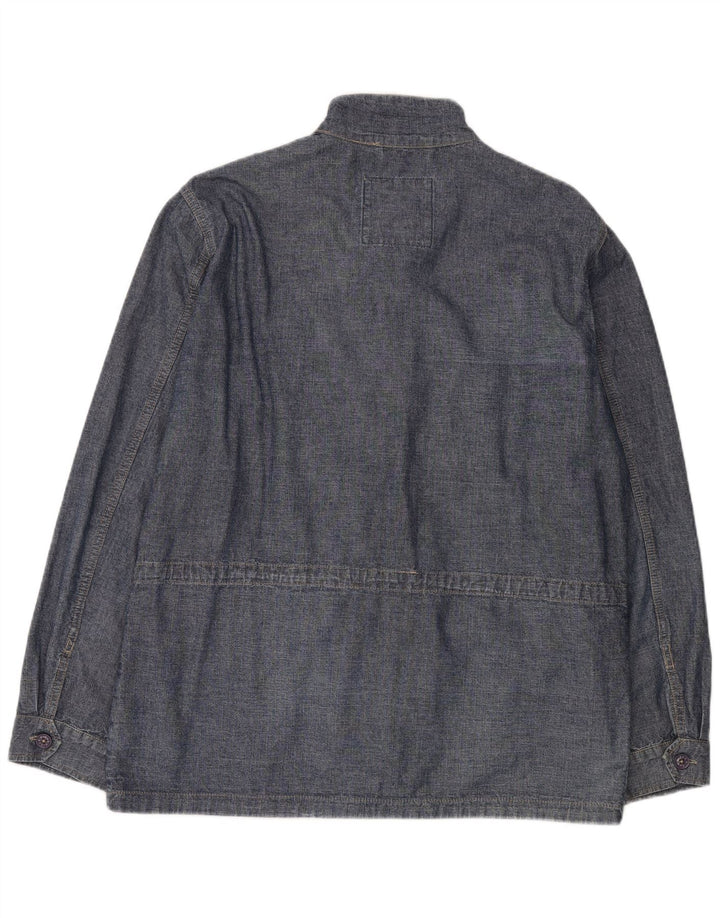 Rifle Mens Utility Jacket UK 44 2XL Navy Blue Cotton