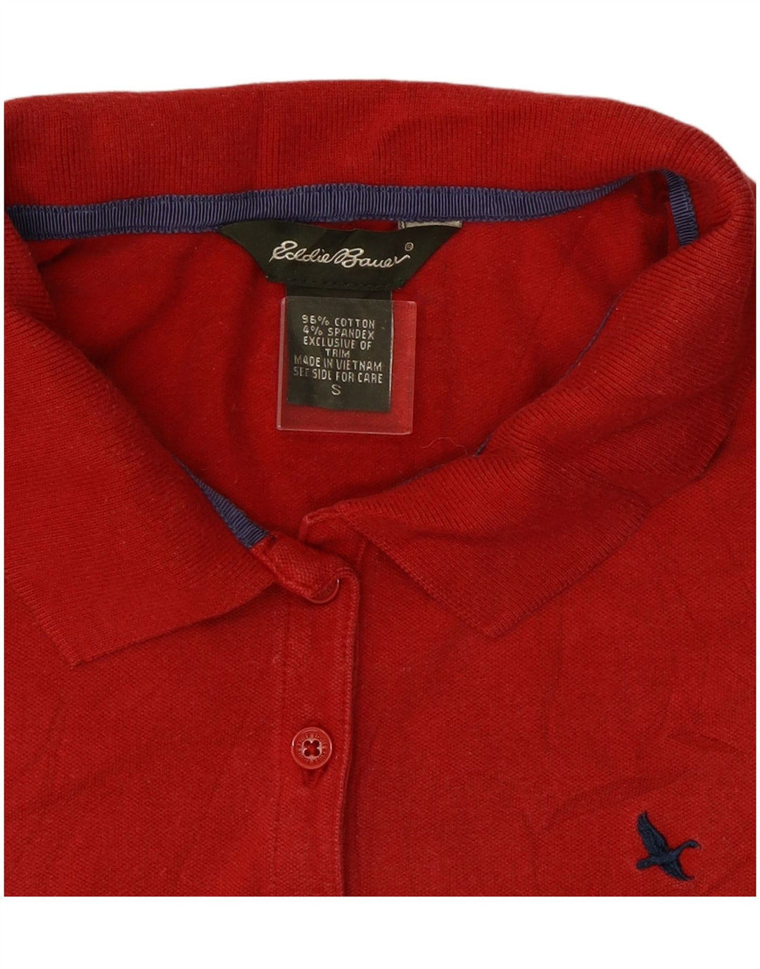 EDDIE BAUER Γυναικείο πουκάμισο πόλο UK 10 Small κόκκινο βαμβακερό
