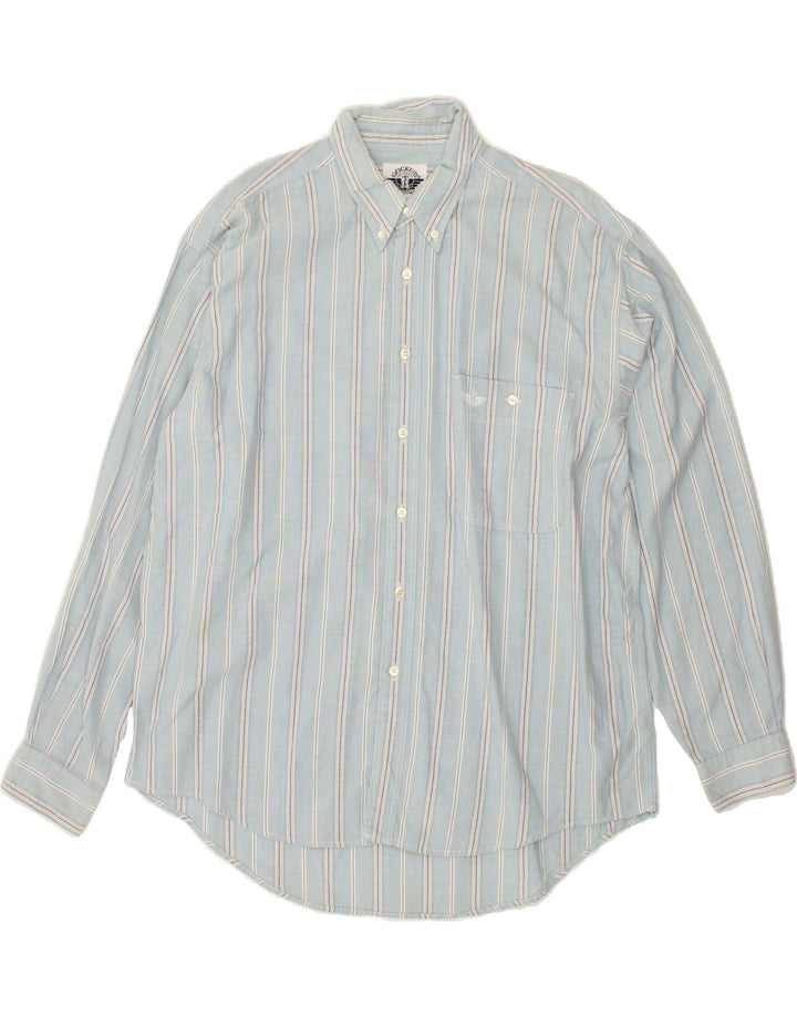 DOCKERS Mens Shirt XL Blue Striped Vintage Dockers and Second-Hand Dockers from Messina Hembry 