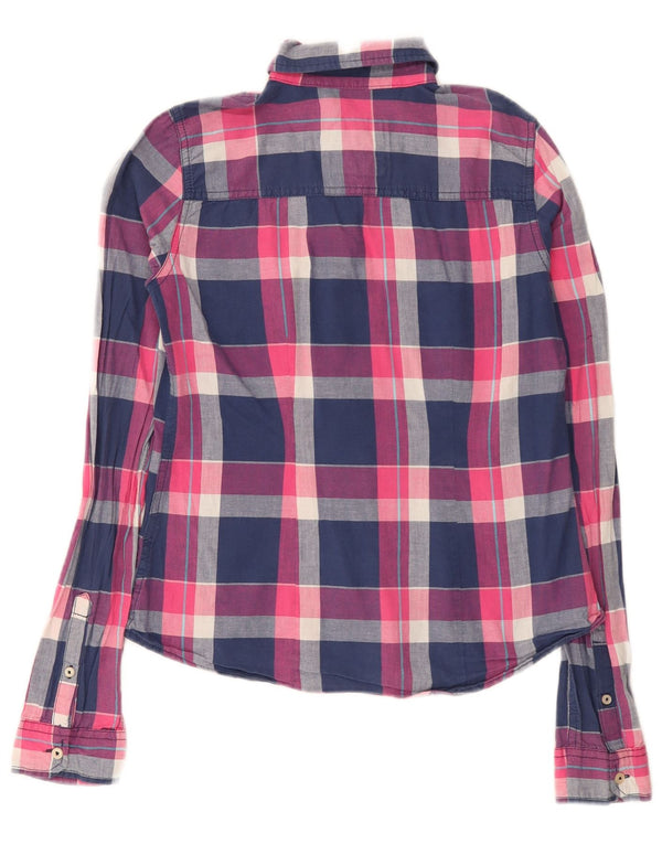 Γυναικείο πουκάμισο Hollister Flannel UK 6 XS Navy Blue Check