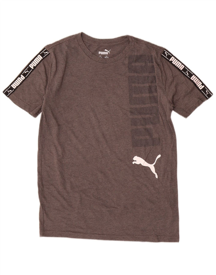 Γραφικό T-Shirt PUMA Boys Top 14-15 ετών Μεγάλο Γκρι