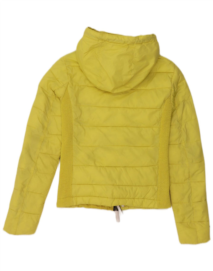 SUPERDRY Γυναικείο μπουφάν με κουκούλα UK 14 Medium Yellow Nylon
