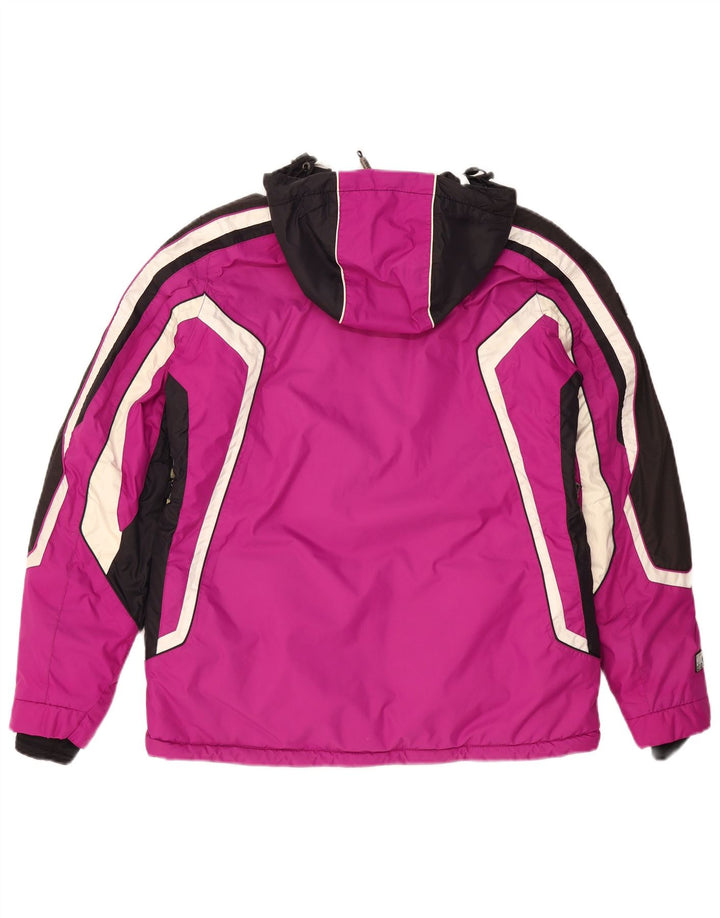 Iguana γυναικείο μπουφάν σκι με κουκούλα EU 40 Medium Pink Colourblock Polyester