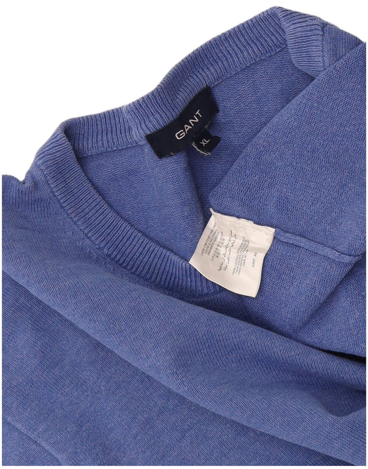 Ανδρικό πουλόβερ Gant Crew Neck Jumper XL Μπλε βαμβακερό