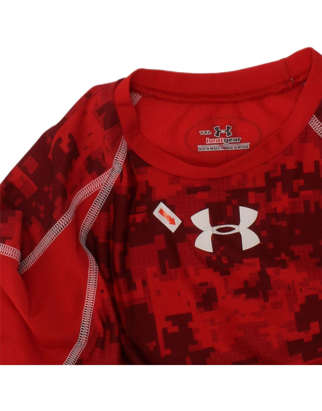 UNDER Armour Boys Heat Gear Graphic Top Μακρύ μανίκι 13-14 ετών XL Κόκκινο