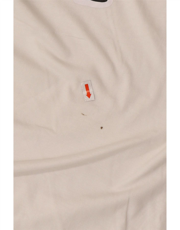 KAPPA Ανδρικό γραφικό T-Shirt Top XL Λευκό βαμβακερό