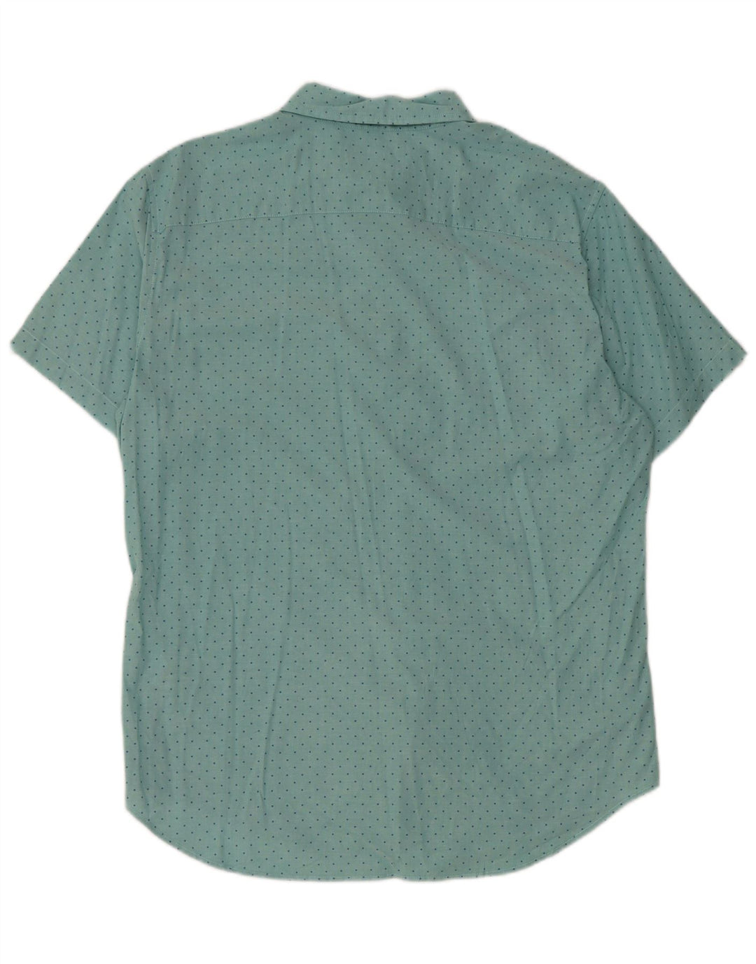 BONOBOS Ανδρικό κοντομάνικο πουκάμισο με λεπτή εφαρμογή μεγάλο μπλε βαμβακερό πουά