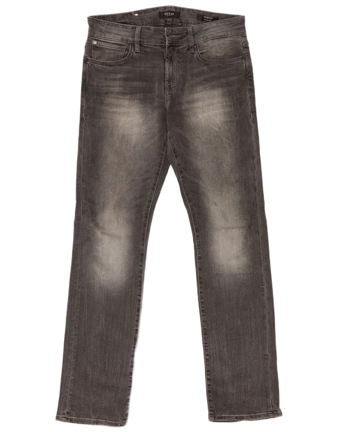 Guess Mens Angels Slim Jeans W30 L32 Γκρι βαμβακερό