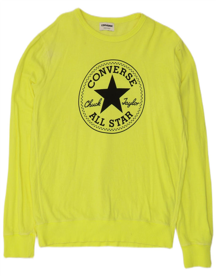 Ανδρική μπλούζα Converse Chuck Taylor Graphic Φούτερ, μεσαίο κίτρινο βαμβακερό