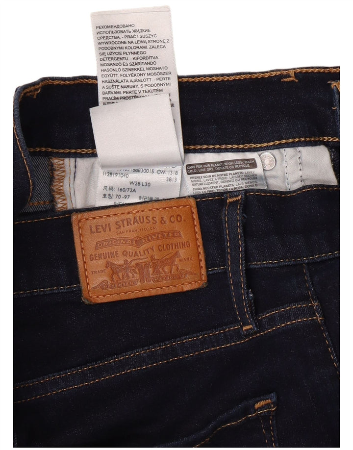 LEVI'S Γυναικείο 724 Ψηλό ίσιο τζιν W28 L26 Navy Blue Cotton