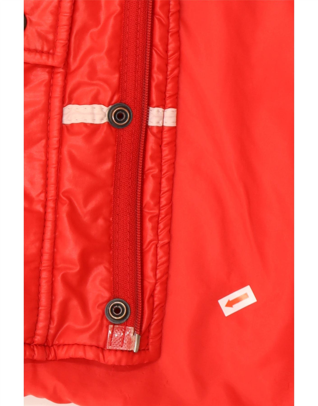 Vintage ανδρική επένδυση Gilet UK 36 Small Red Colorblock Πολυαμίδιο