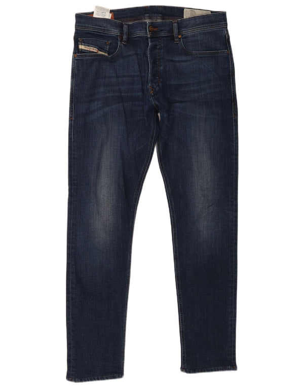 Diesel Mens Tepphar Carrot Slim Jeans W33 L32 Navy Blue Cotton