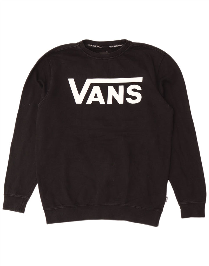 Ανδρικό γραφικό φούτερ Vans, μεσαίο μαύρο βαμβακερό