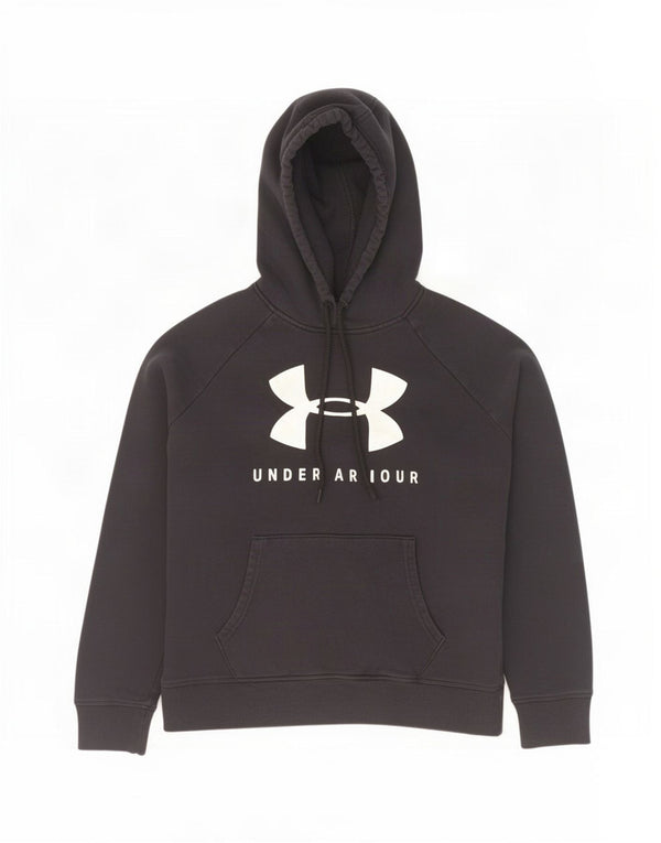 Under Armour Womens Graphic Oversized Hoodie Jumper UK 10 Small Black