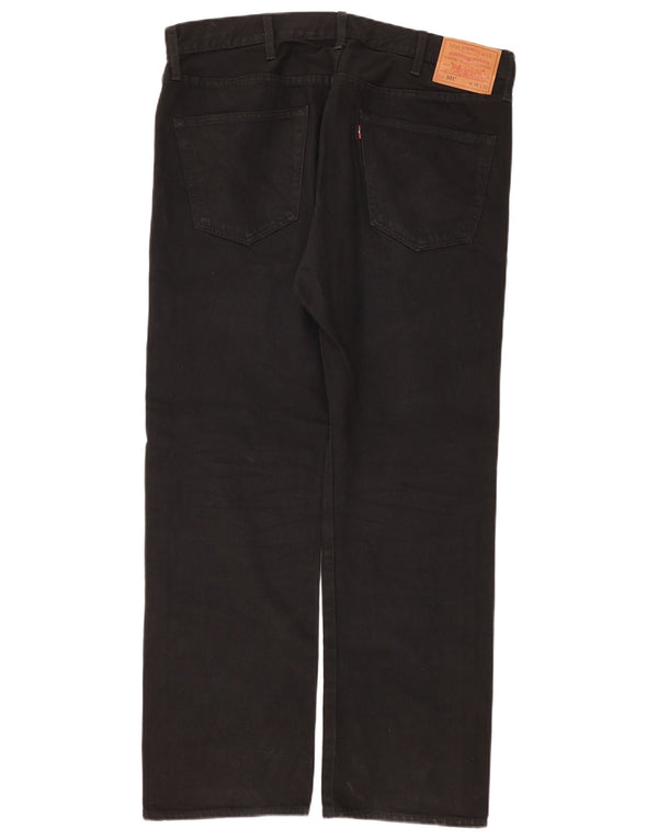 Levi's Mens 501 Straight Jeans W38 L30 Μαύρο Βαμβακερό