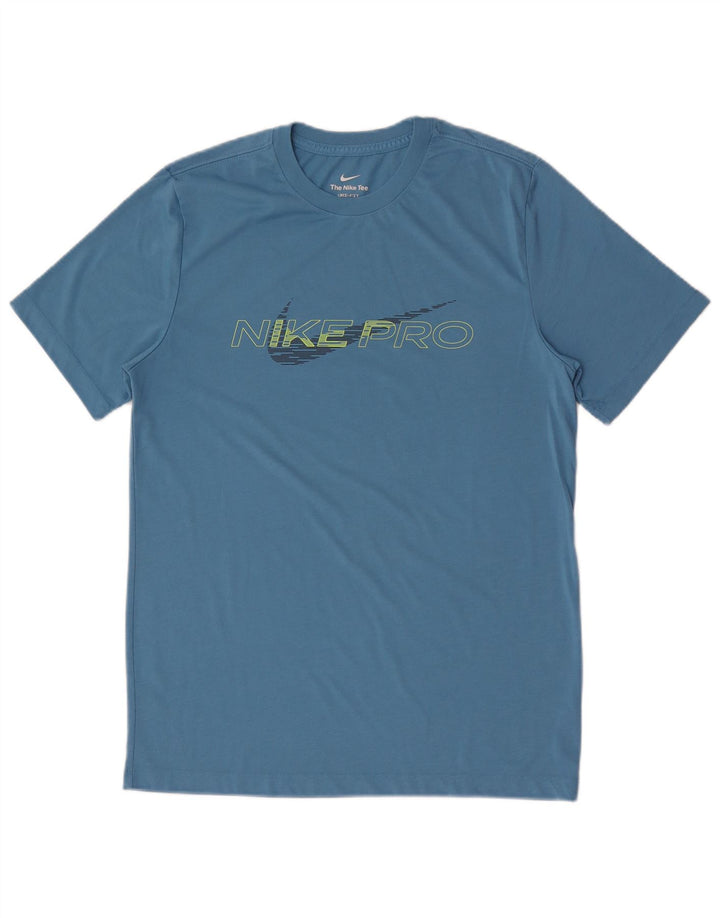 Μπλουζάκι γραφικό Nike, ανδρικό Dri Fit, μεσαίο μπλε