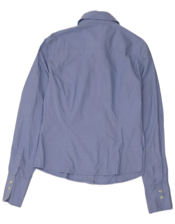 Γυναικείο πουκάμισο Benetton UK 10 Small Blue βαμβακερό