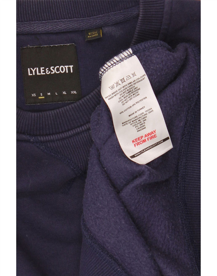 Ανδρικό φούτερ Lyle & Scott Jumper Small Navy Blue Cotton