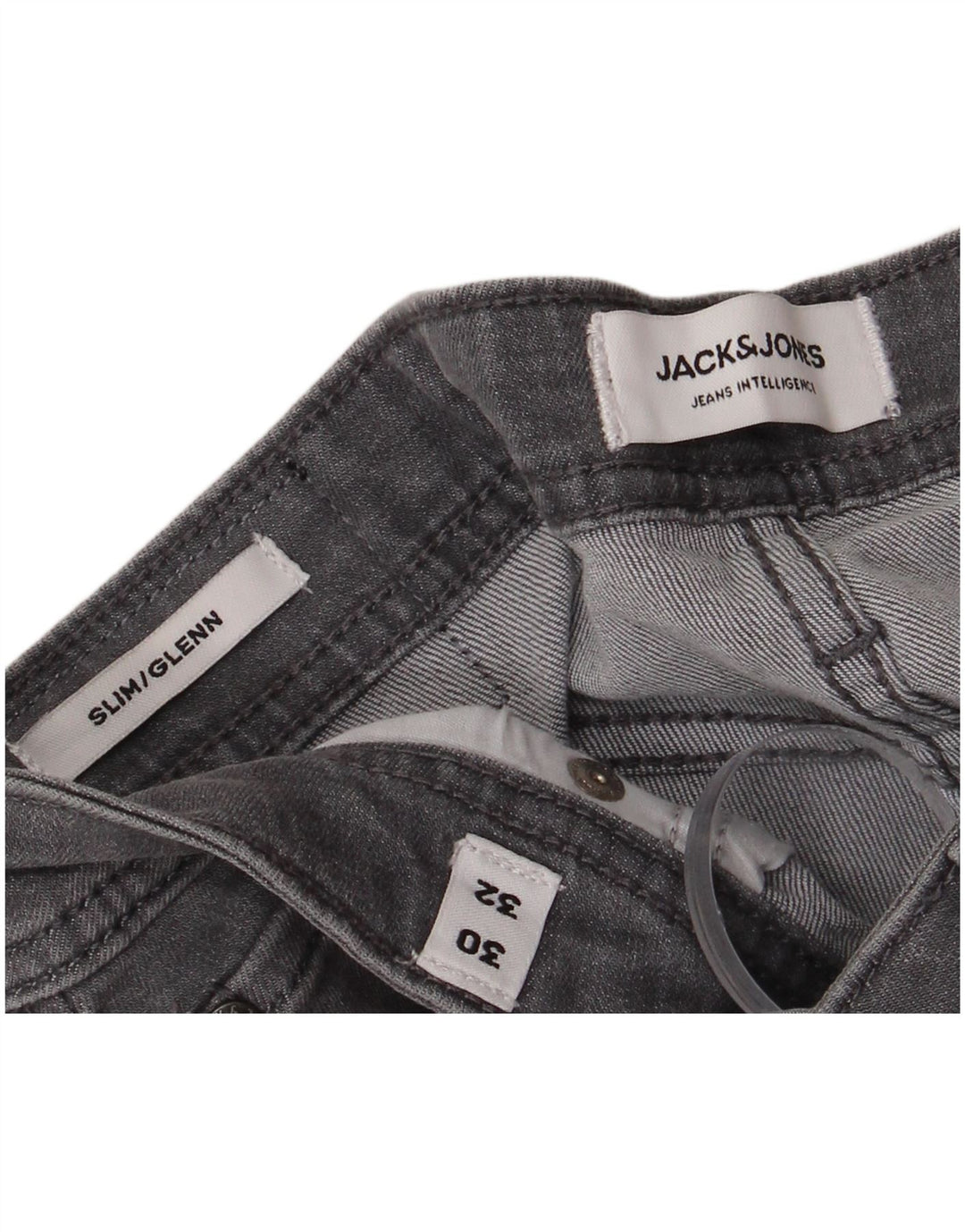 JACK & JONES Ανδρικό τζιν GLENN Slim W30 L32 Γκρι βαμβακερό