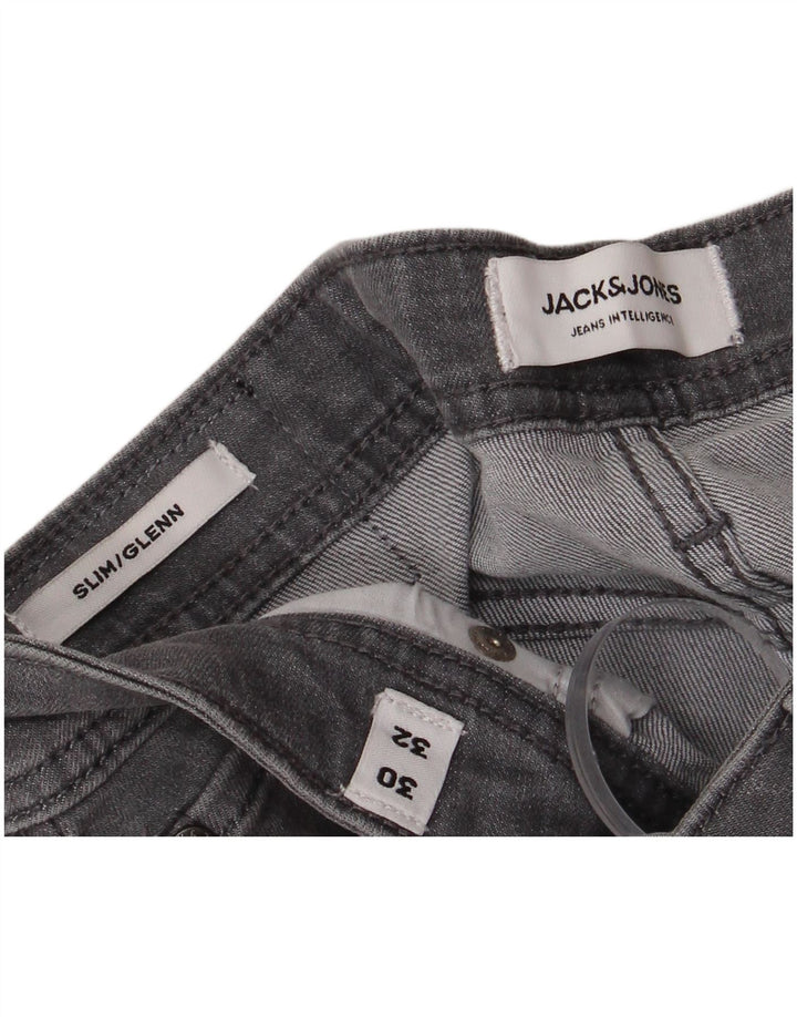 JACK & JONES Ανδρικό τζιν GLENN Slim W30 L32 Γκρι βαμβακερό