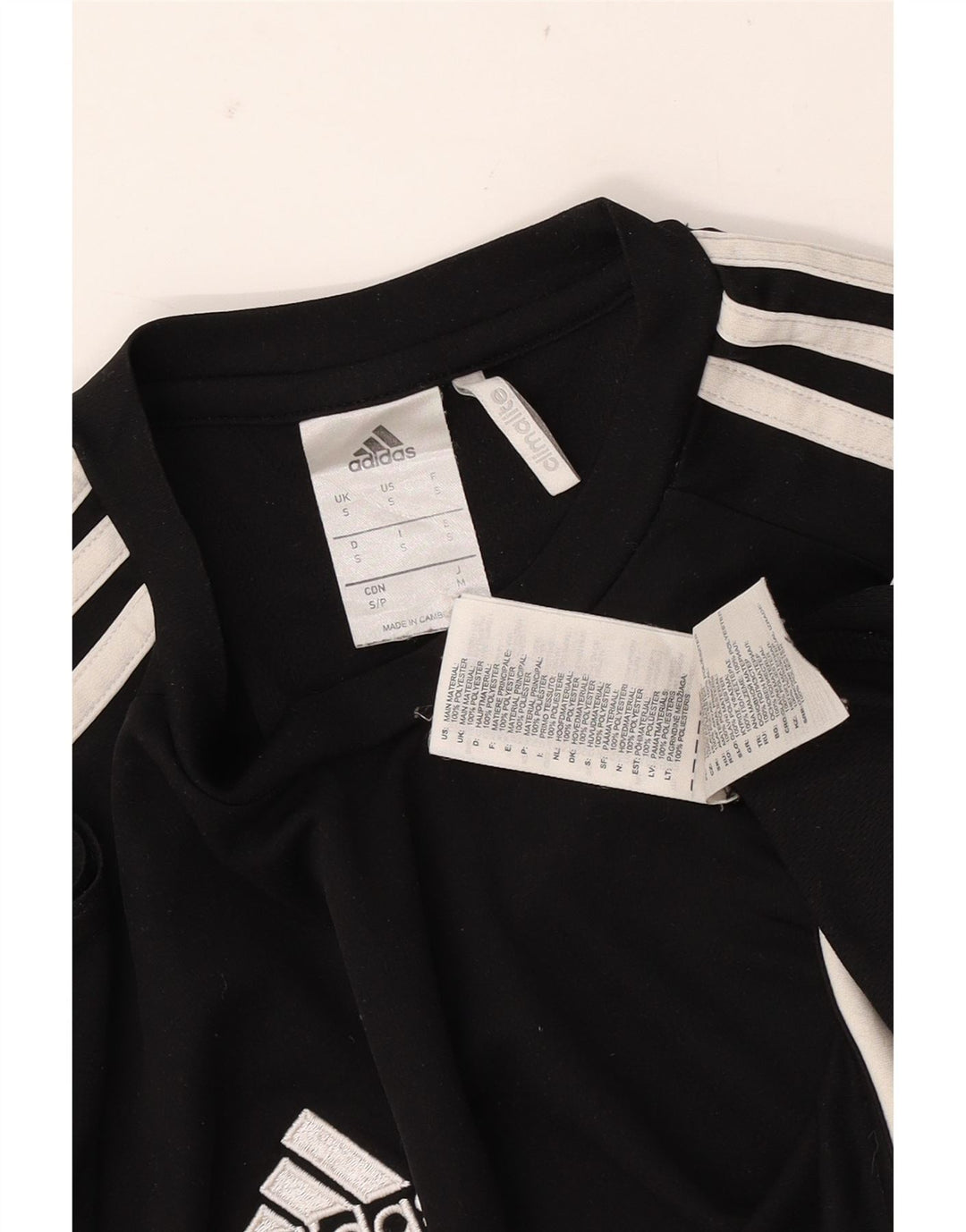 Ανδρικό T-Shirt Climalite ADIDAS Top Small Black Colourblock Polyester