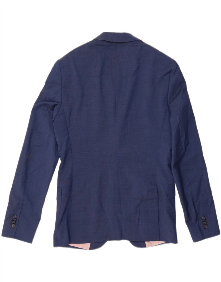 Zara Ανδρικό σακάκι μπλέιζερ με 2 κουμπιά EU 46 Small Blue Wool