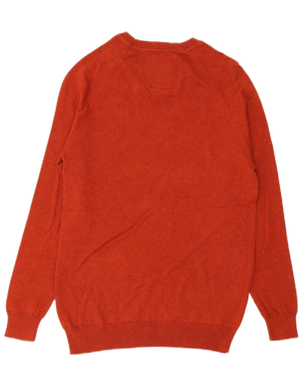 Superdry Ανδρικό πουλόβερ με λαιμόκαυστο βαμβακερό πορτοκαλί
