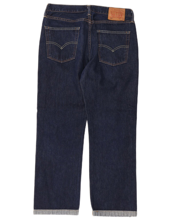 Levi's Mens 514 Straight Jeans W32 L27 Navy Blue Cotton