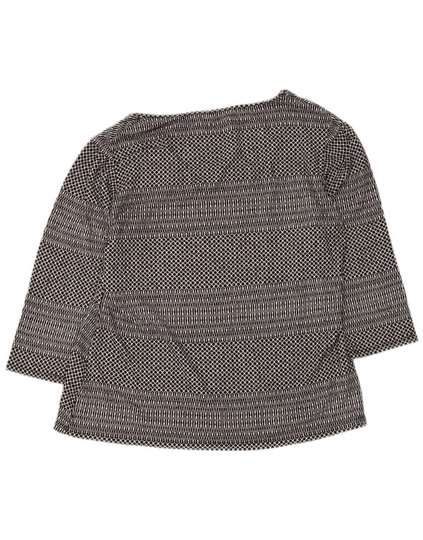 M&Co Γυναικείο τοπ 3/4 μανίκι UK 18 XL Μαύρη γεωμετρική βισκόζη