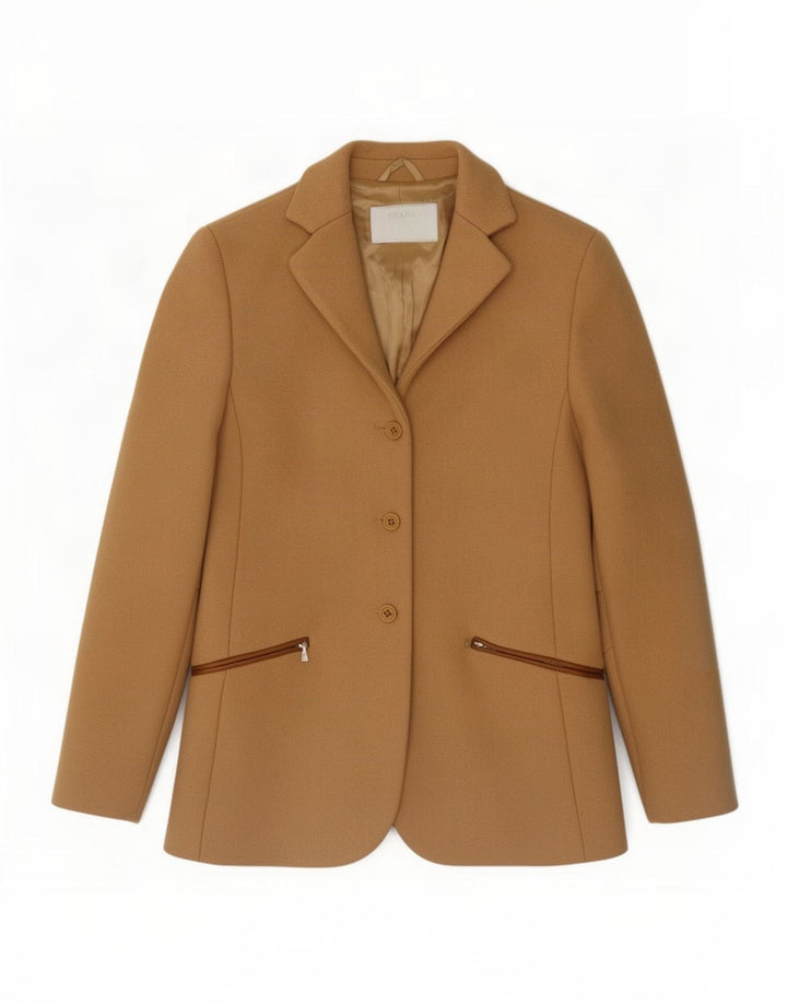 Prada Γυναικείο Μπουφάν Blazer με 3 κουμπιά IT 38 XS Μπεζ μαλλί Classic