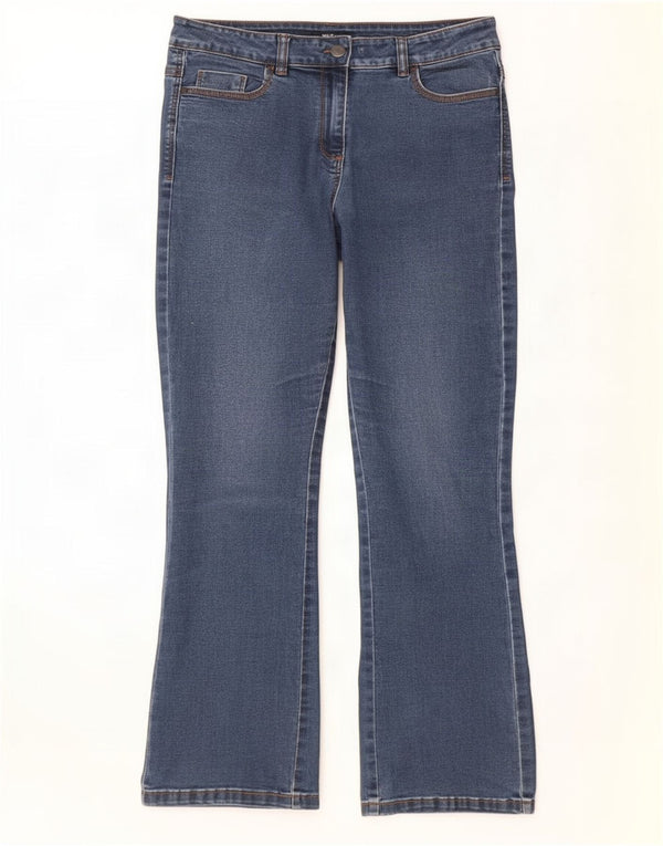M&Co Womens Bootcut Jeans UK 12 Medium W30 L28 Blue Cotton