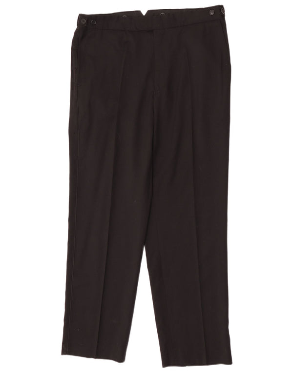 Ανδρικό ίσιο παντελόνι Chino Marks & Spencer W36 L31 Μαύρο νέο μαλλί
