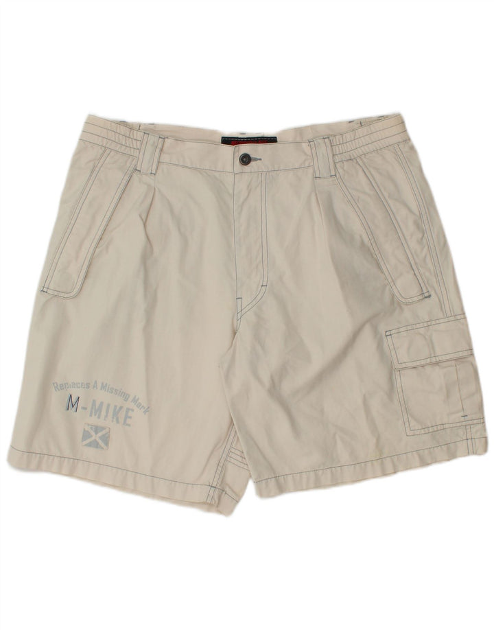Murphy & Nye Ανδρικό γραφικό σορτς Cargo W38 XL Λευκό βαμβακερό