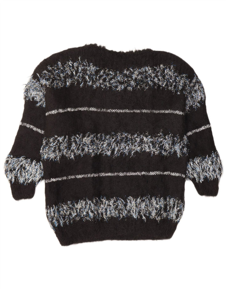 Γυναικείο πουλόβερ Vintage Boat Neck Jumper UK 18 XL Μαύρο ριγέ