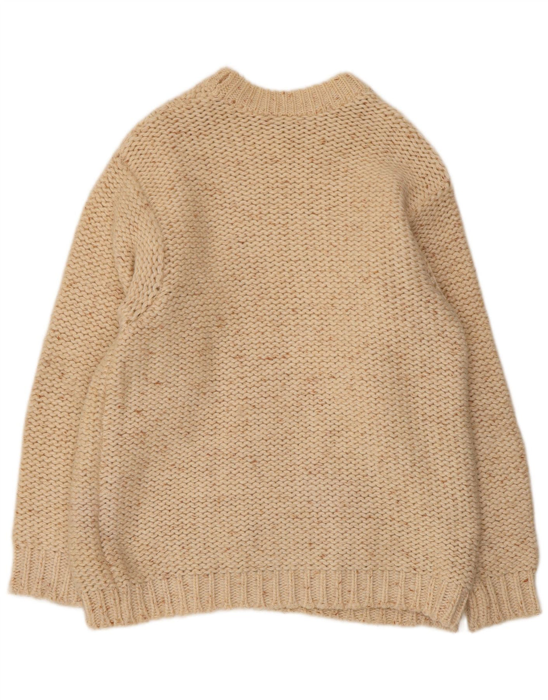 Γυναικείο πουλόβερ με λαιμόκοψη VINTAGE UK 16 Large Off White