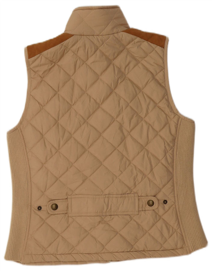 RALPH LAUREN Γυναικείο καπιτονέ Gilet UK 14 μεσαίο μπεζ πολυεστέρας
