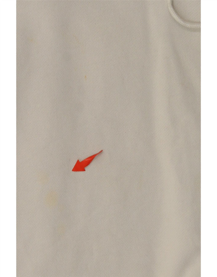 Γυναικεία κουκούλα ADIDAS Oversized Crop UK 8 Small White Cotton