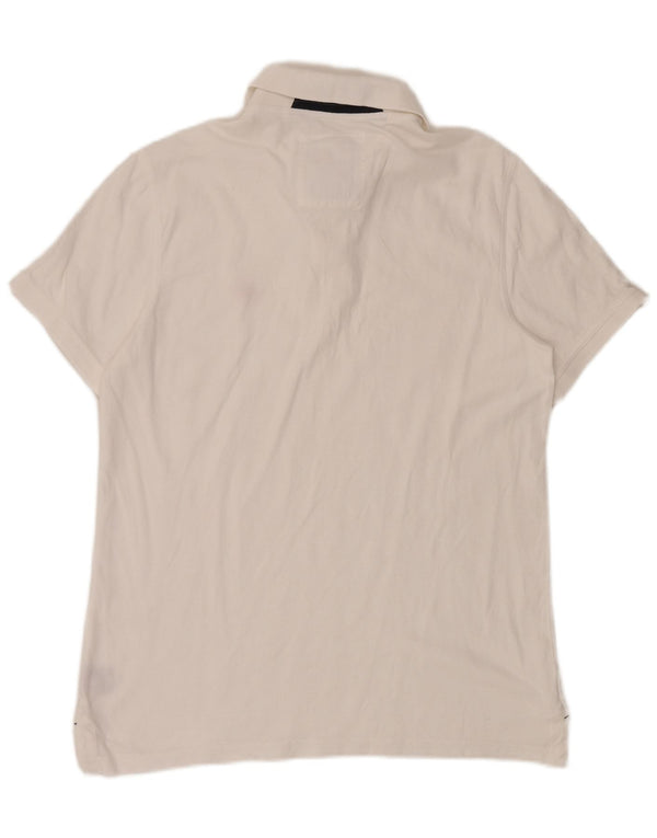 Ανδρικό μπλουζάκι πόλο Crew Clothing, μεσαίο λευκό βαμβακερό