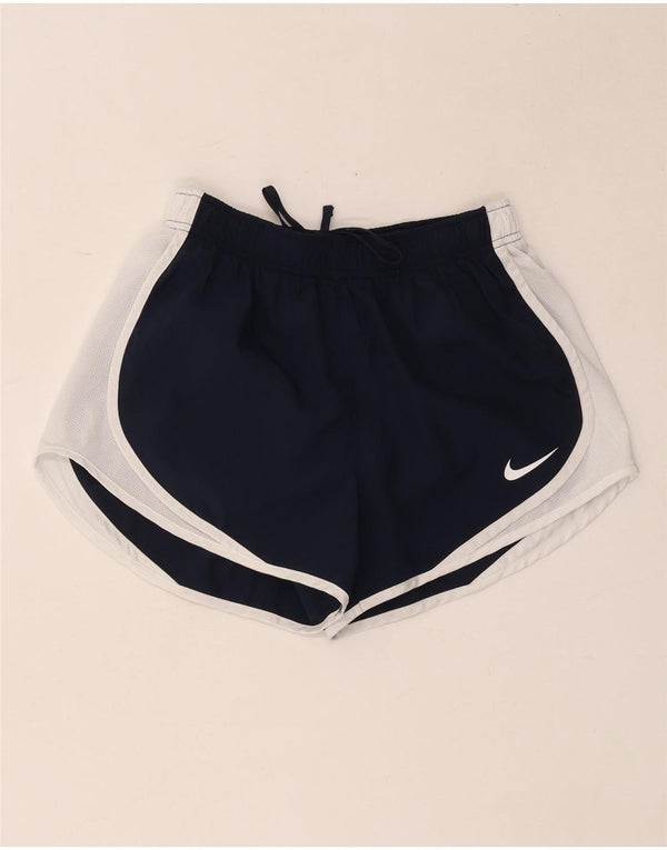Γυναικείο αθλητικό σορτς Nike Dri Fit UK 10 Small Navy Blue Colourblock