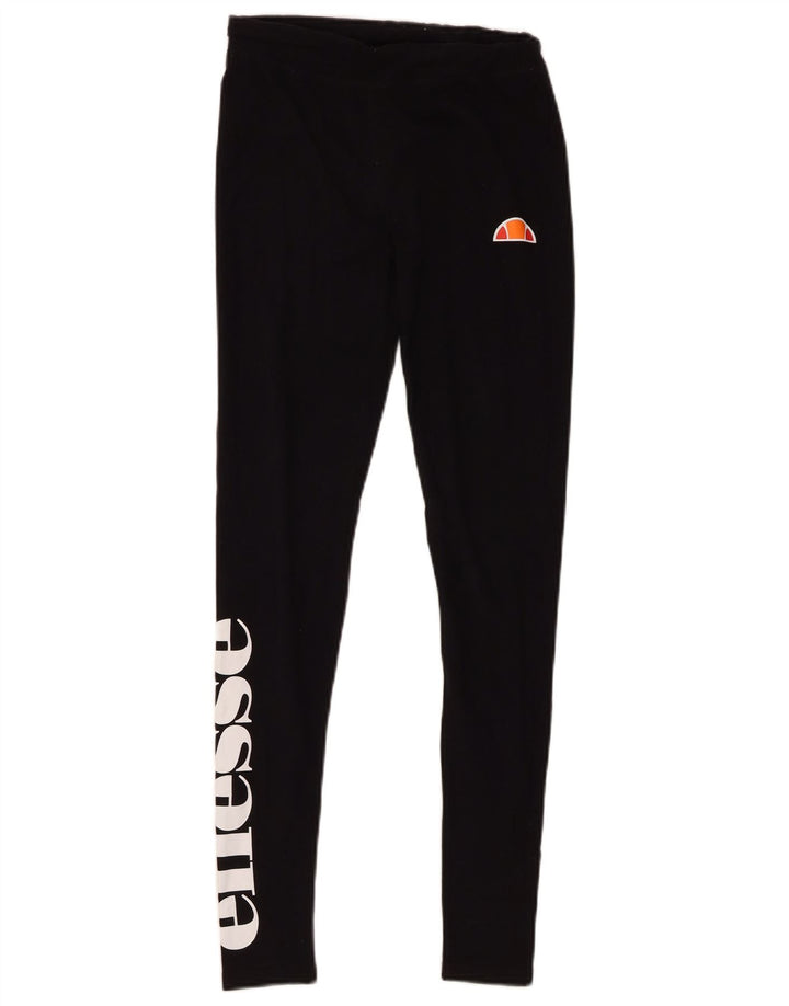 Ellesse Γυναικείο Γραφικό Κολάν UK 8 Μικρό μαύρο βαμβακερό