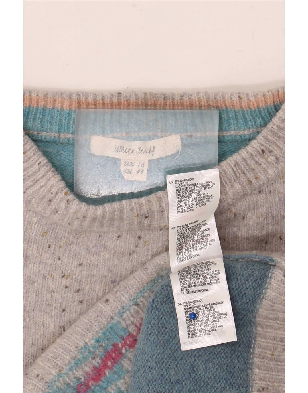 White Stuff Γυναικείο πουλόβερ με λαιμόκοψη UK 16 Large πολύχρωμο