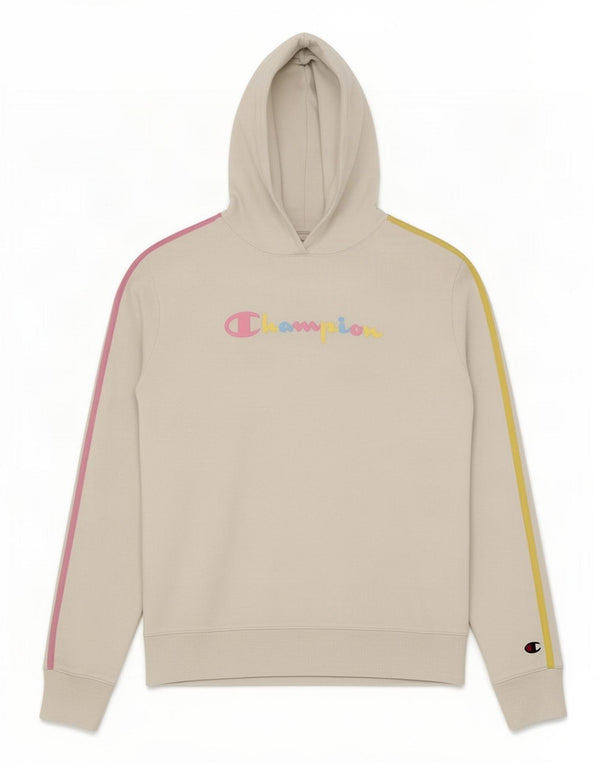 Champion Girls Graphic Hoodie Jumper 13-14 Years XL White Cotton