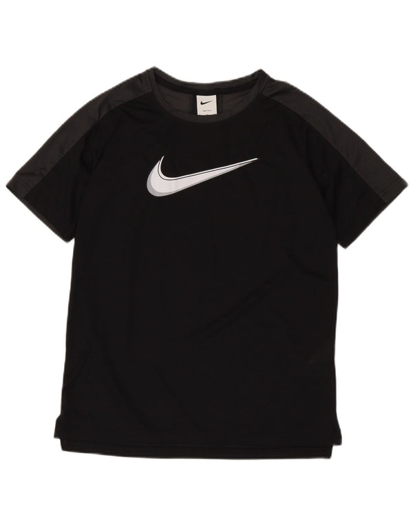 Γραφικό μπλουζάκι Nike Boys Dri Fit 13-14 ετών XL μαύρο χρώμα
