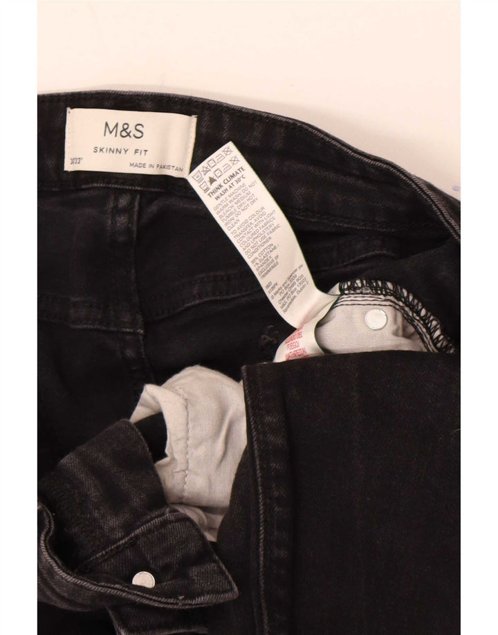 Marks & Spencer Γυναικεία Skinny Jeans W34 L33 Μαύρο βαμβακερό