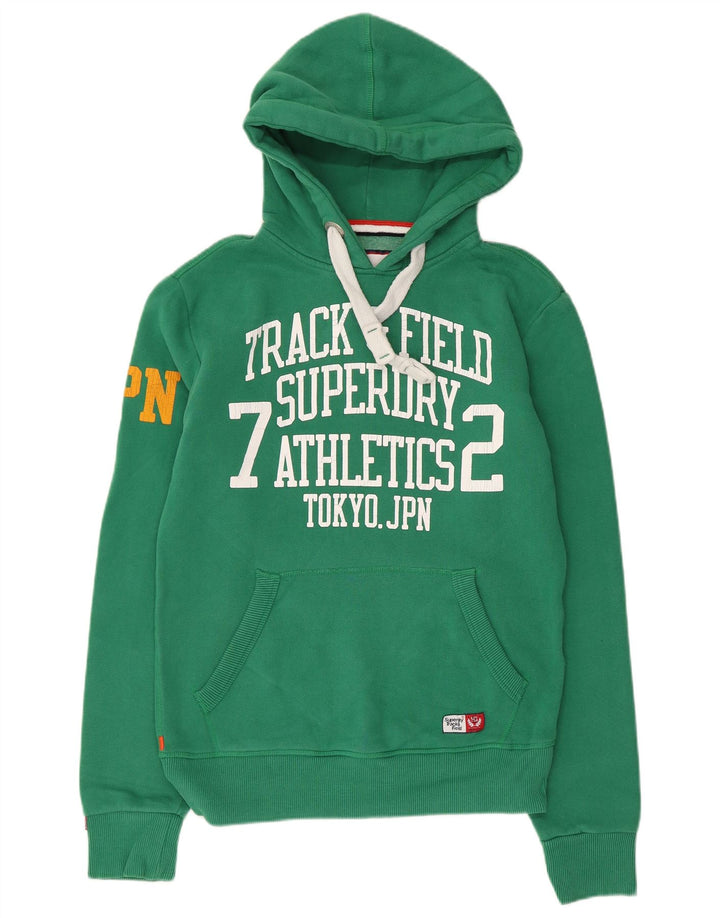 Ανδρικό γραφικό κουκούλα Superdry, μικρό πράσινο βαμβακερό