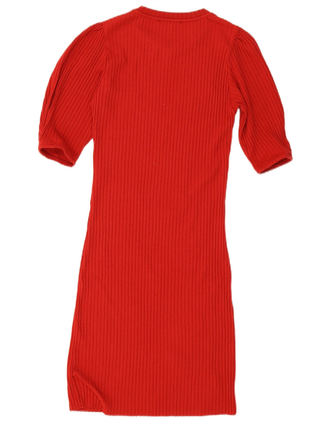 Zara Γυναικείο πλεκτό Bodycon Φόρεμα UK 12 Medium Red