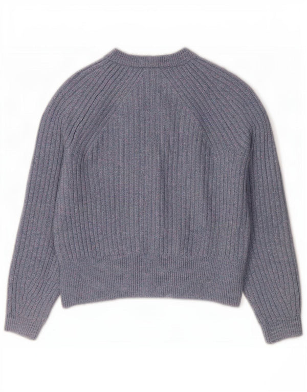 Marks & Spencer Γυναικεία Crop Oversized Ζακέτα πουλόβερ UK 10 Small Blue